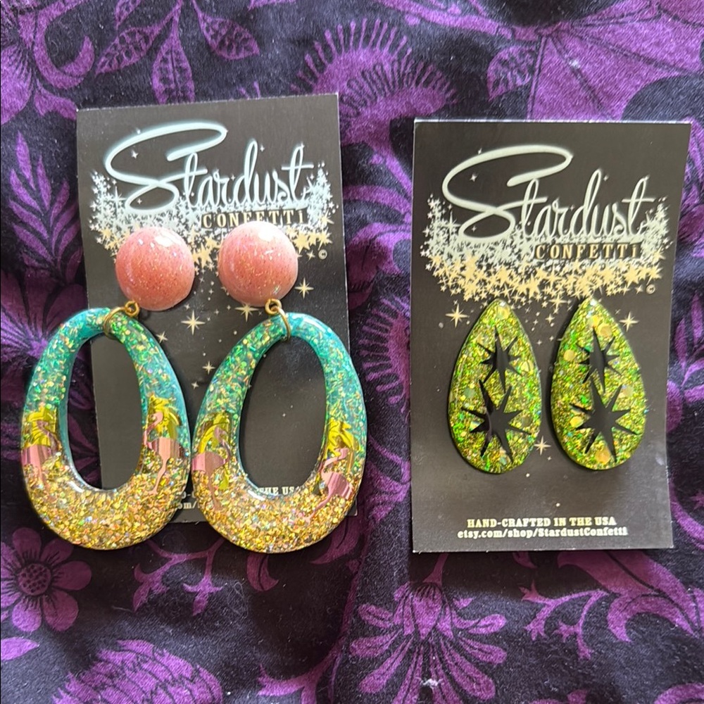 Lot of two Stardust Confetti earrings